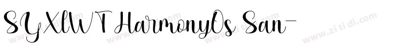 SYXlWT HarmonyOs San字体转换